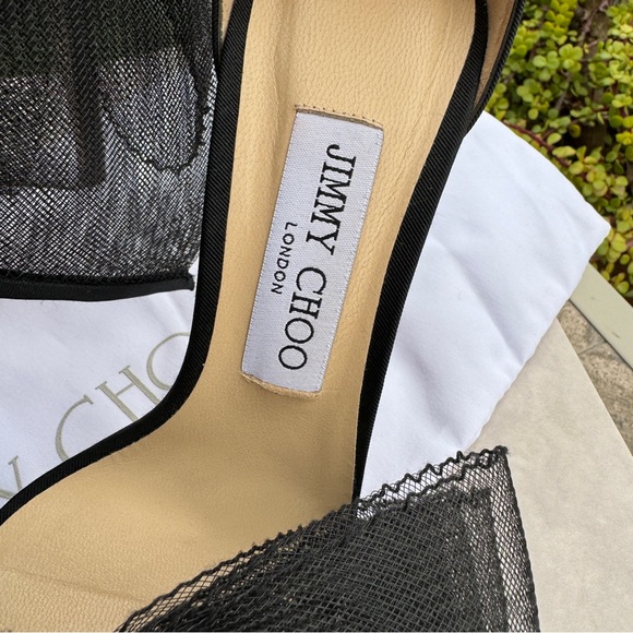 SOLD Jimmy Choo Aveline 100 Asymmetric Grosgrain Sandal Heel - Picture 6 of 15